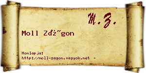 Moll Zágon névjegykártya